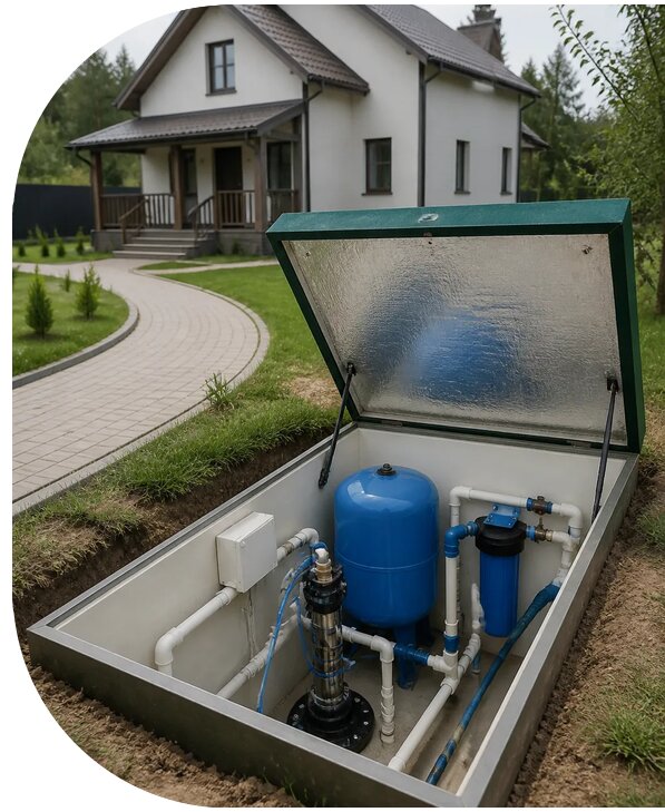 Автономное водоснабжение дома в Красном Сулине от 153090 р. | АПаруса-Крл
